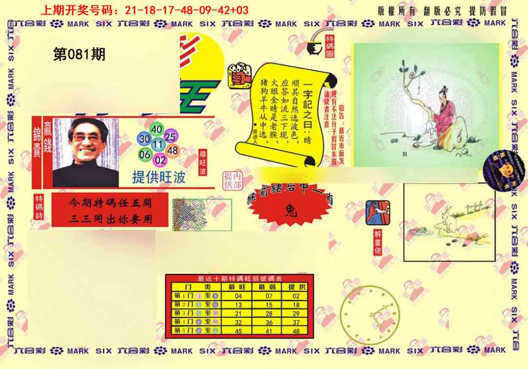 081期心水特码(信封)[图]